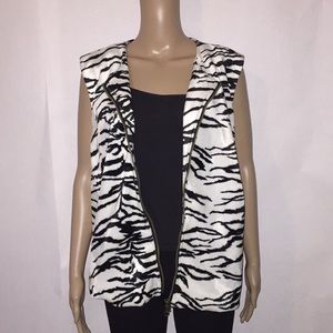 NWT zebra print vest Sz 1X